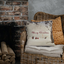 Vintage Victorian Winter Helgdag jul Kudde