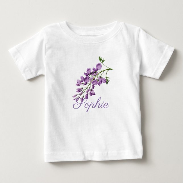 Vintage/Victorian Wisteria Flowers Personnalized Tröja (Framsida)