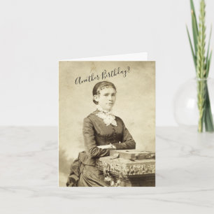 Vintage Victorian Woman Birthday Kort