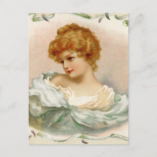 Vintage Victorian Woman Vykort