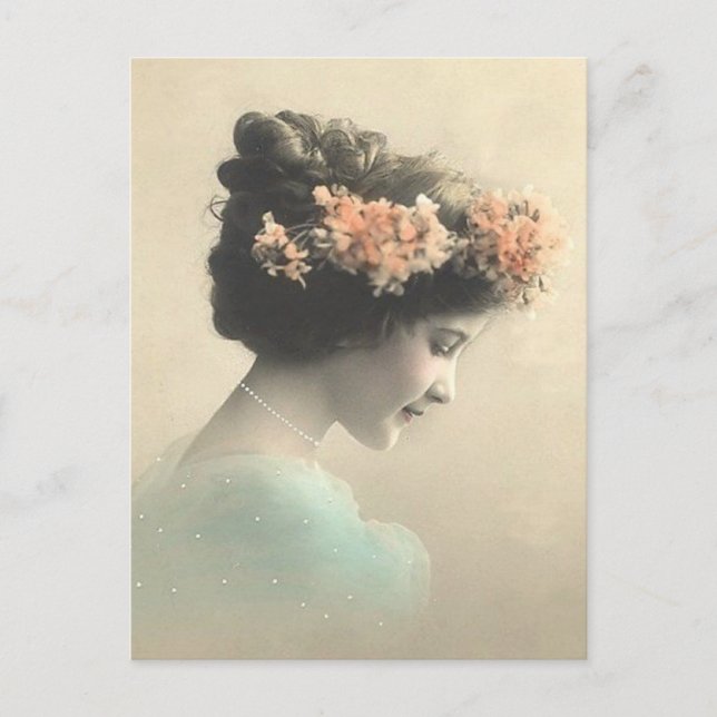 Vintage Victorian Woman Vykort (Framsida)