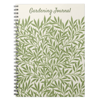 Vintage Victorianiska pilblad av William Morris Anteckningsbok