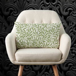Vintage Victorianiska pilblad av William Morris Lumbarkudde