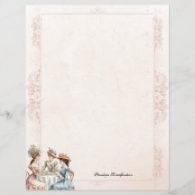 Vintage victoriansk te personligt brevpapper