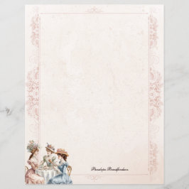 Vintage victoriansk te personligt brevpapper