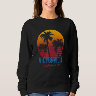 Vintage Victorville Kalifornien Palmträd Solnedgån T Shirt
