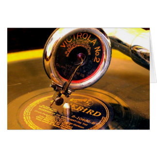 Vintage Victrola Hälsningskort