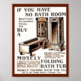Vintage Viding Bath Tub (självupphettat!) och kopi Poster