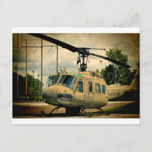 Vintage Vietnam Era Eh-1 Huey Militärhelikopter Vykort