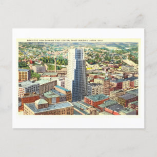 Vintage View of Akron, Ohio Vykort