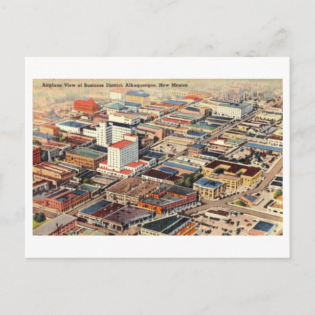 Vintage View of Albuquerque, New mexico Vykort (Framsida)
