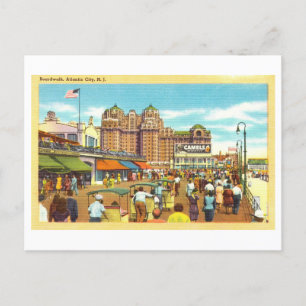 Vintage View of Atlantic City Boardpromenad Vykort