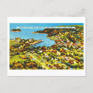 Vintage View of Camden, Maine. Vykort