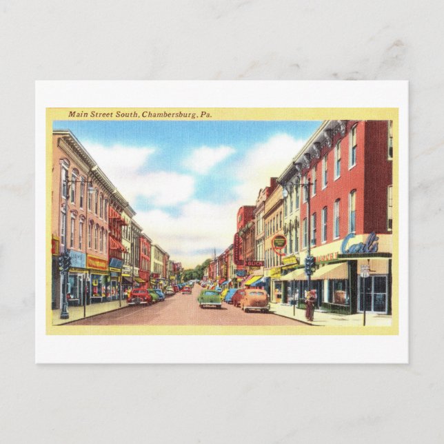 Vintage View of Chambersburg, Pennsylvania Vykort (Framsida)