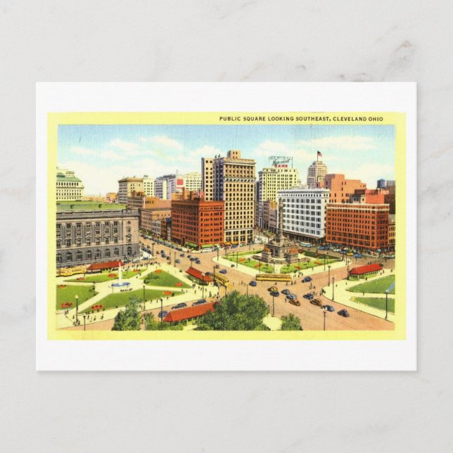 Vintage View of Cleveland, Ohio Vykort (Framsida)