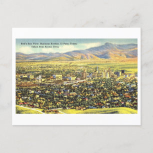 Vintage View of El Paso, Texas Vykort