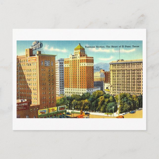 Vintage View of El Paso, Texas Vykort (Framsida)