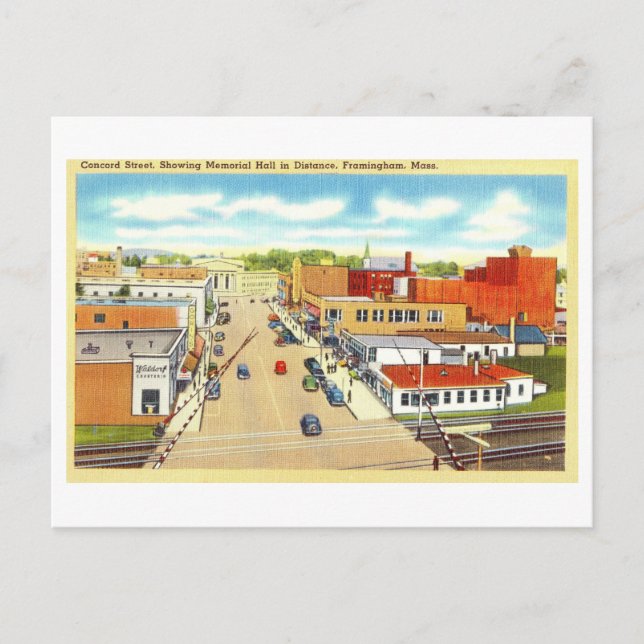 Vintage View of Framingham, Mass., Vykort (Framsida)