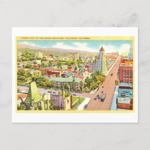 Vintage View of Hollywood, Kalifornien Vykort