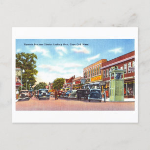 Vintage View of Hyannis, Cape Cod, Massachusetts Vykort