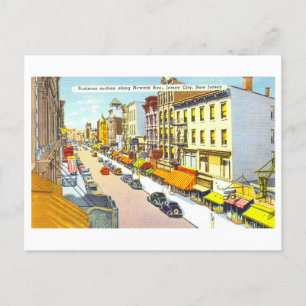 Vintage View of Jersey City, New jersey Vykort