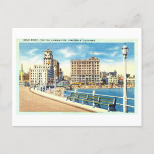 Vintage View of Long Beach, California Vykort