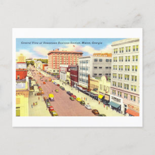 Vintage View of Macon, Georgia Vykort