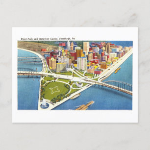 Vintage View of Pittsburgh, Pennsylvania, Vykort