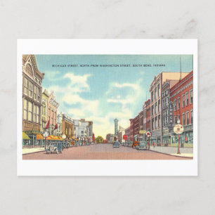 Vintage View of South Bend, Indiana. Vykort