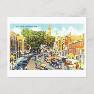 Vintage View of Southbridge, Massachusetts Vykort