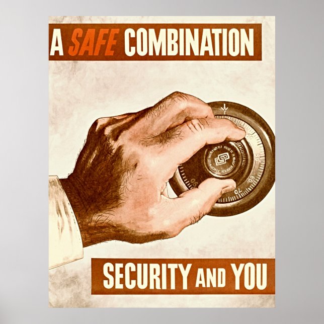 Vintage Vigilance: Security Motivational Poster (Framsidan)