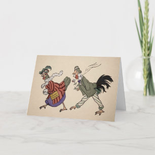 Vintage Viktorian Birds julkort Helgkort