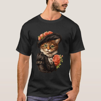 Vintage Viktorian Cat Lovers enligt klassiskt dr. T Shirt