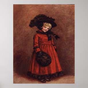 Vintage Viktorian Child All Dsed Up Art Print Poster