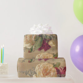 Vintage Viktorian Cream Ro Gift / Craft Presentpapper