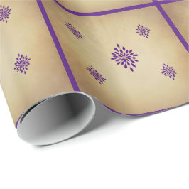 Vintage Viktorian Era Elegant Guld och Lila Presentpapper