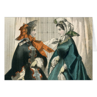 Vintage Viktorian Era vackra Mode Bonnets Hälsningskort