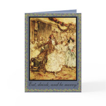 Vintage Viktorian Jul Julfest Inbjudan