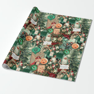 Vintage Viktorian jul Radiance Collage Presentpapper