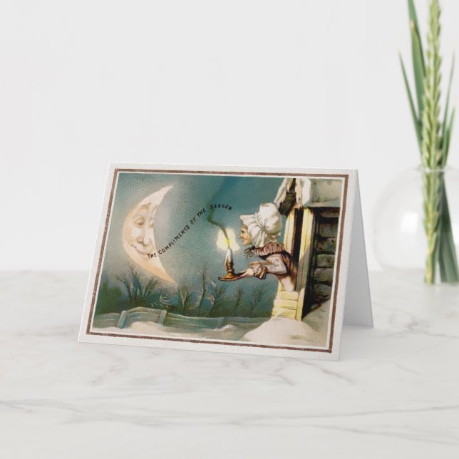 Vintage Viktorian-julkort Helgkort (Framsida)