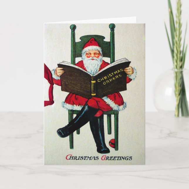 Vintage Viktorian-julkort Helgkort (Framsida)