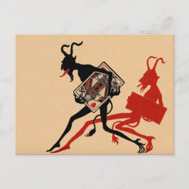 Vintage Viktorian Krampus vykort