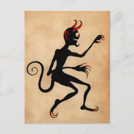 Vintage Viktorian Krampus vykort