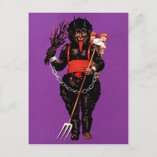 Vintage Viktorian Krampus vykort