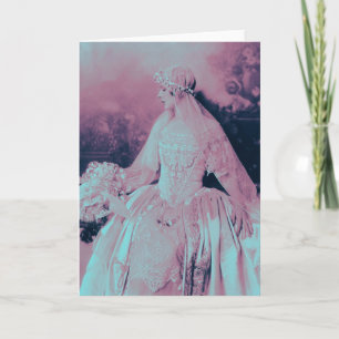 Vintage Viktorian Rosa & Baby blue Bride, Shower Inbjudan