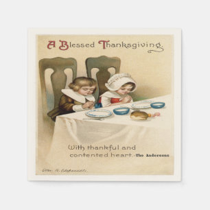 Vintage Viktorian Thanksgiving Personlig Pappersservett