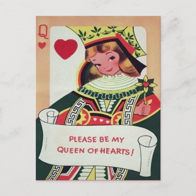 Vintage Viktorian Valentine-vykort Vykort (Framsida)
