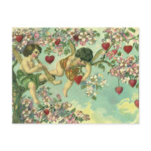 Vintage viktoriansk Alla hjärtans dag Cupid Heart
