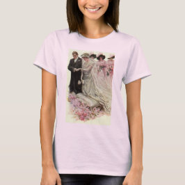Vintage Viktoriansk Bröllopsceremoni Brud och Brud Tee Shirt