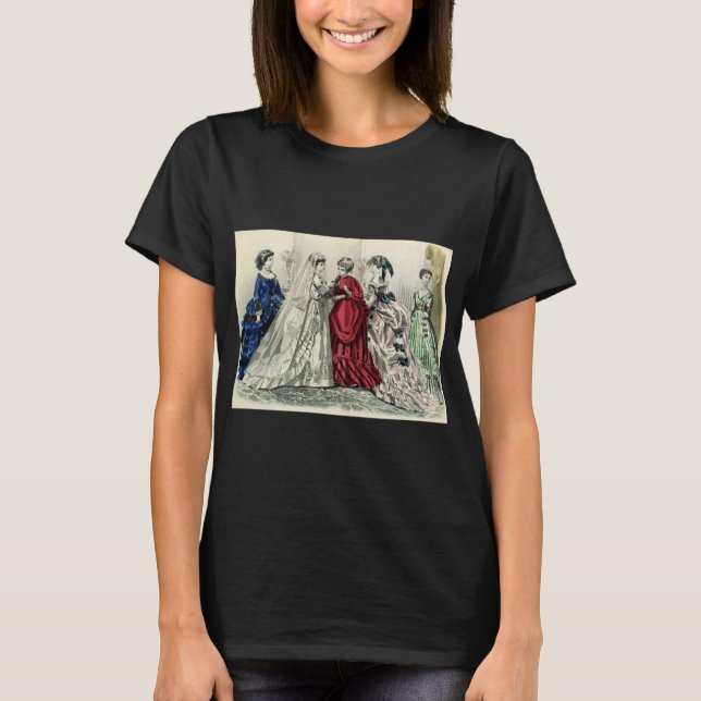 Vintage Viktoriansk Bröllopsfest Bröllopsporträtt Tee (Framsida)